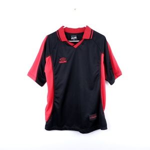 NOS 90s Kelme Mens Medium Soccer Jersey Black Red